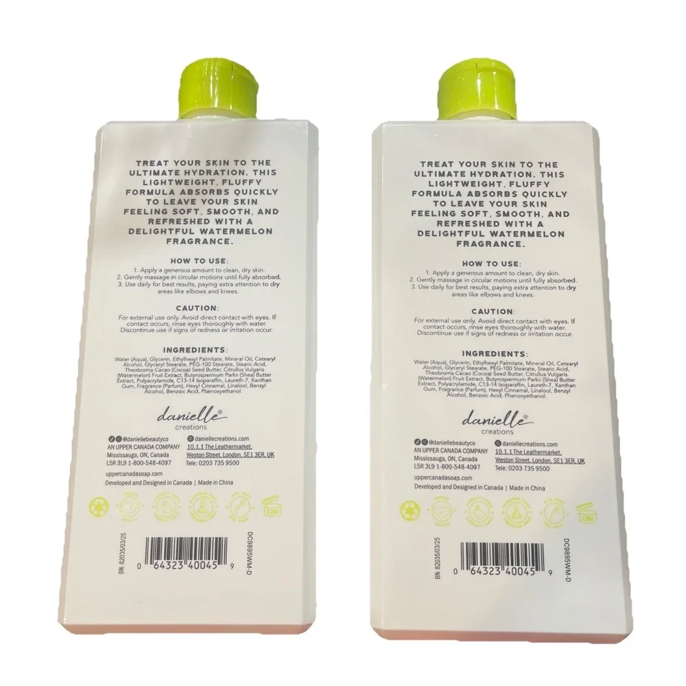 2-16 Oz Pack Dani Beauty By Daniella Collections Whipped Body Lotion‎ Watermelon